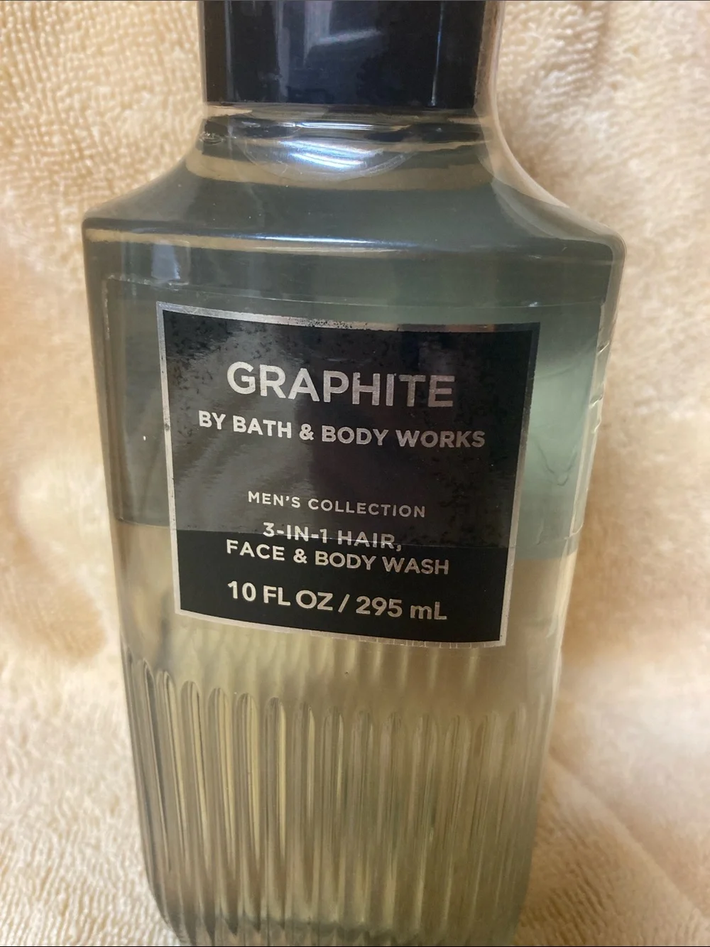 Bath & Body Works Mens Graphite 3-in-1 Hair, Face & Body Wash - Black & Gray
